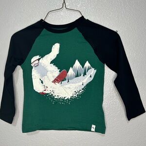 Tommy Bahama Green and Black Yeti Long Sleeve Tee